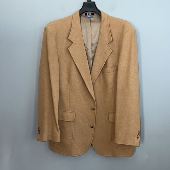 Orvis Men’s 46 L Camelhair Sports Coat blazer tan Camel hair Vintage Made in USA - Picture 2 of 16
